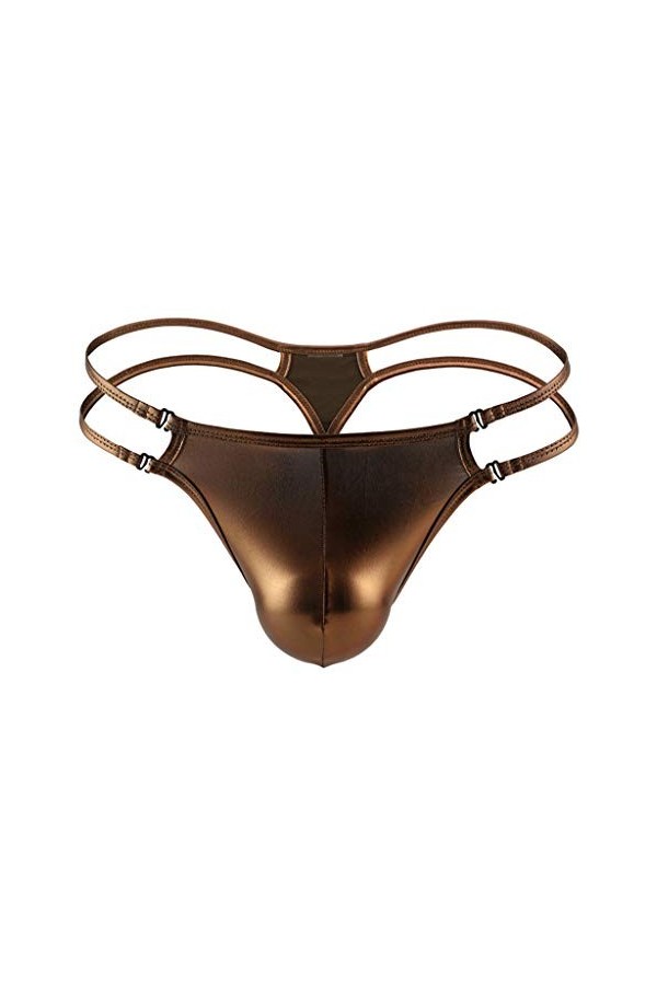 Lingerie Femme Sexy Ensemble Homme Sexy Hot y29k sous-vêtements dorés en Cuir Verni à la Mode pour Hommes Slips triangulaires