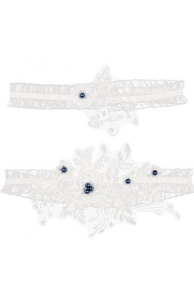 PRETYZOOM 1 paire de jarretelles brodées sexy pour femme ou mariée