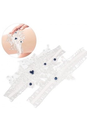 PRETYZOOM 1 paire de jarretelles brodées sexy pour femme ou mariée