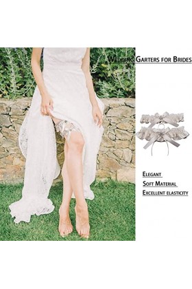 NEPINO Jarretières pour mariée, jarretière de mariage pour mariée, porte-jarretelles en ruban de dentelle élastique pour mari