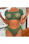 Générique Lingerie Sexy Simili Cuir Soutien-Gorge et Ensemble Culotte Ensemble Lingerie maillé Chemise Coquins Green, M 
