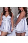 Lingerie pour femme - Sous-vêtements en dentelle - Lingerie sexy - Grande taille - Lingerie sexy pour femme, blanc, 6X-Large