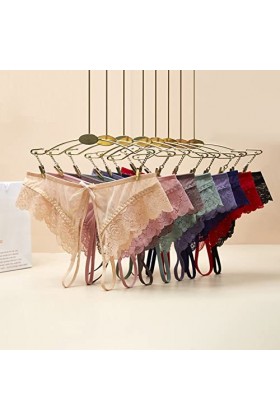 KEIZHUONIQIU String Pantalons pour Tanga Femme Hot Slips Coquine Crochet Dentelle Culottes Creux Out Couleur Uni Lingerie de 