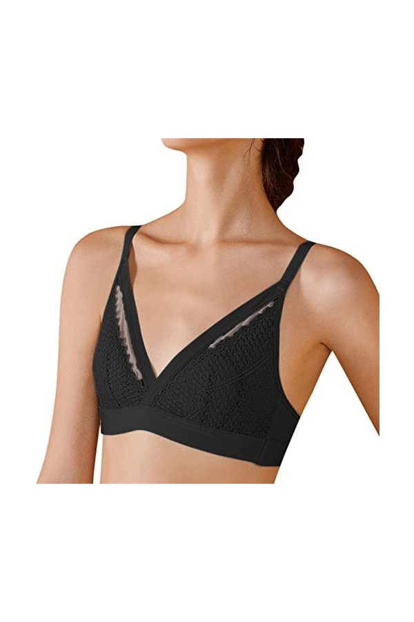 Lingerie Sexy pour Femme Femmes été Ultra Mince Bourgeon Soutien-Gorge sous-vêtements Pas danneau en Acier français Sexy Dos