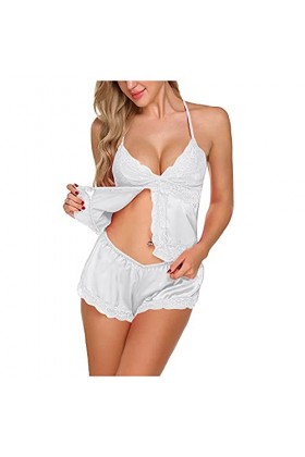 sous-Vetements Femme 2 Pièce Vêtements De Nuit Sexy Lingerie Sexy Ensemble Erotique Ensemble Soutien Gorge et String Dentelle