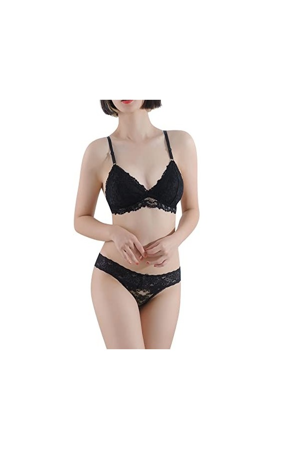 Zannycn Lingerie sexy pour femme, Noir , M