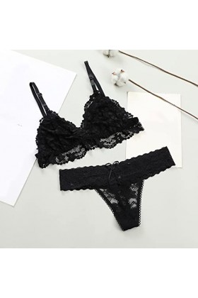 Zannycn Lingerie sexy pour femme, Noir , M