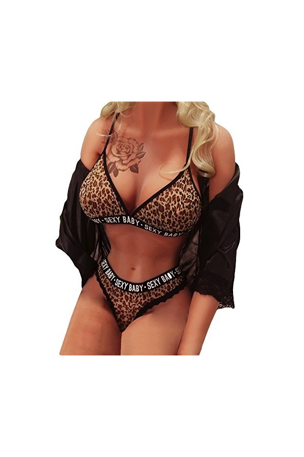 Lingerie Sexy Ensemble Femme Sexy Ensemble Soutien Gorge et String 2 Pièce Vêtements De Nuit Erotique sous-Vetements Dentelle