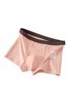 Sous-vêtements pour homme Boxer doux confortable en coton Sous-vêtements Sous-vêtements Homme Rétro, Rose, XL