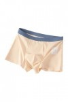 Boxer pour homme en coton doux et confortable, beige, XXXXL