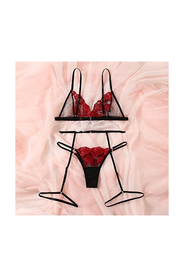 Lingerie Femme Sexy Ensemble Homme Sexy Hot y*2k Femmes Lingerie Ensemble Sexy Dentelle Soutiens-Gorge Strings Culotte Voir À