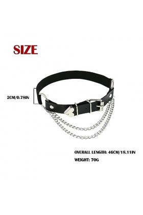 Cœur Porte-jarretelles en Cuir avec Chaînes Ltsbaed 2 Pièces Noir Jarretelles et élastiques pour Femmes Jarretières de Cuisse