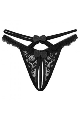 KEIZHUONIQIU G-String Tanga pour Femme Hot Slips Simple Dentelle Patchwork pour Femmculottes Taille Basse Couleur Uni sous-Ve