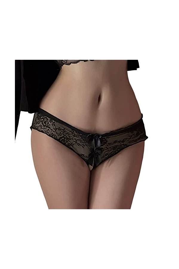 Lingerie Femme Dentelle Culottes Ouvertes Sexy Culottes À Nœud Taille Basse Culotte Gainante Femme Culottes Ouvertes Culotte 
