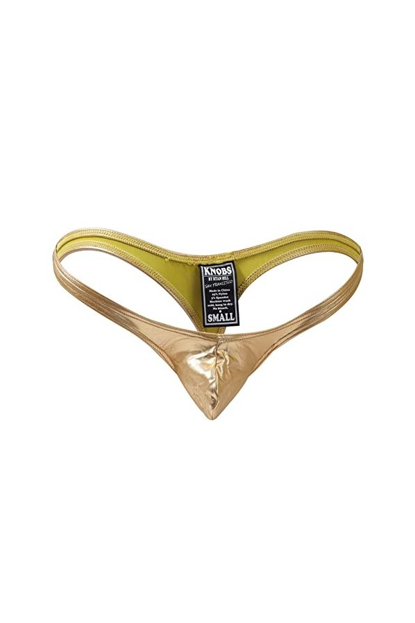 Junhasgood Sexy Hot Chaude Culotte Cuir Imitation Cuir Mens Thong Sexy Seamless Butt T Pantalon Hommes String String Homme A