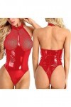 Latex Sexy Lingerie Femme Body Femme Sexy Chic Lingerie Et Vêtements Lingerie Feminine Sexy Bodysuit Plus cuir sexy Bodysuit 