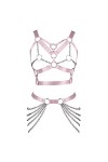 BBOHSS Harnais de corps pour femme, soutien-gorge, porte-jarretelles, élastique, réglable, pour danse, carnaval, gothique, ac