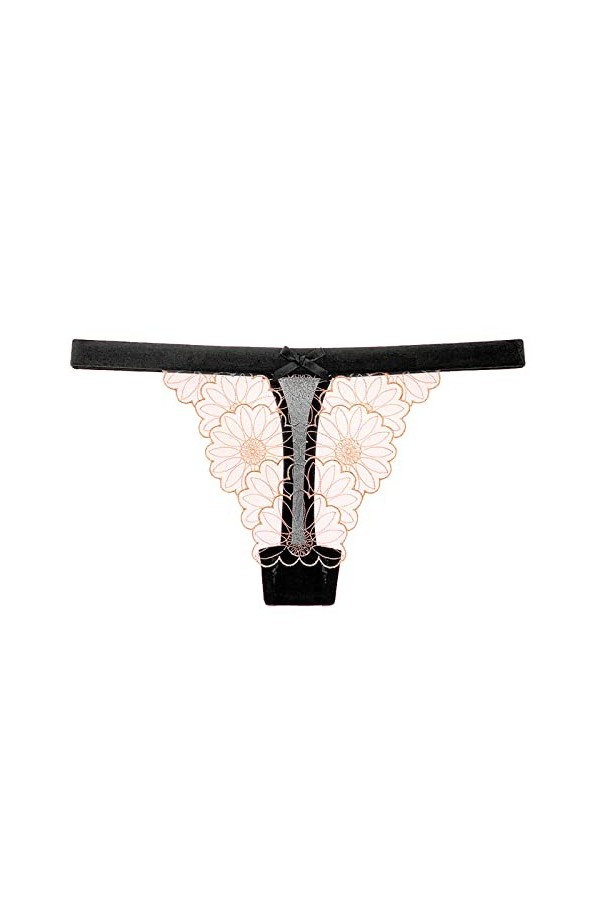 Culottes Dentelle Respirant pour Femmes Tanga String Ouvert Hot Jolie Dentelle Florale String Femme Sexy Chic Culotte Dentell