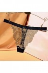Culottes Dentelle Respirant pour Femmes Tanga String Ouvert Hot Jolie Dentelle Florale String Femme Sexy Chic Culotte Dentell