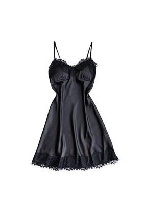 Lingerie sexy pour femme - Lingerie sexy pour femme - Robe de nuit en dentelle, Noir , XXX-Large