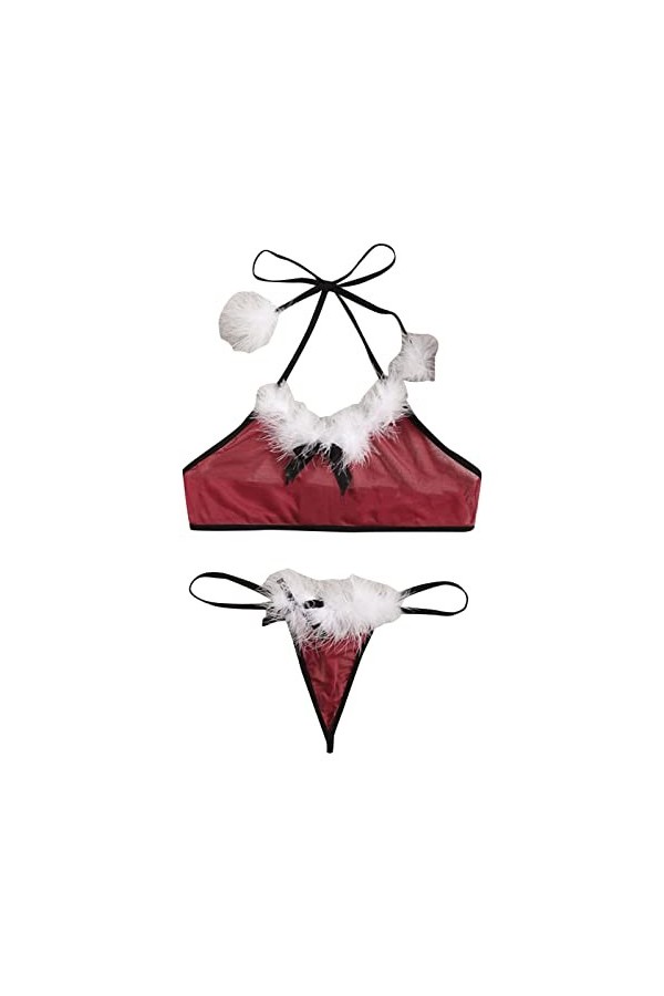 Générique Lingerie Erothique Sexy sous-Vêtement Red Tenue Sexy Femme Ronde Moulante Transparente Lingerie Pas Cher Dessous Se