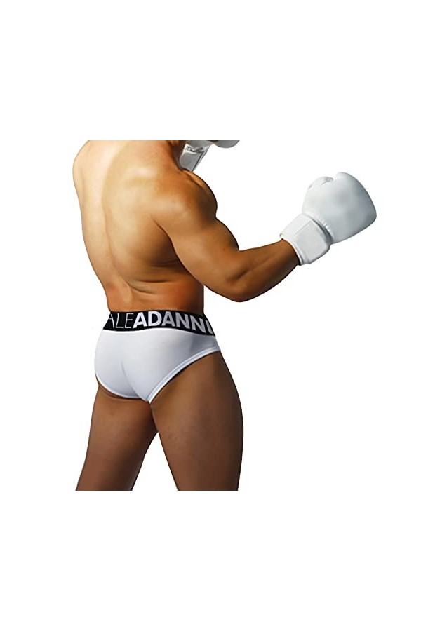 FGUUTYM Sous-vêtements pour homme en coton doux avec poches U convexes, sexy et confortable, slim, couleur unie, taille basse