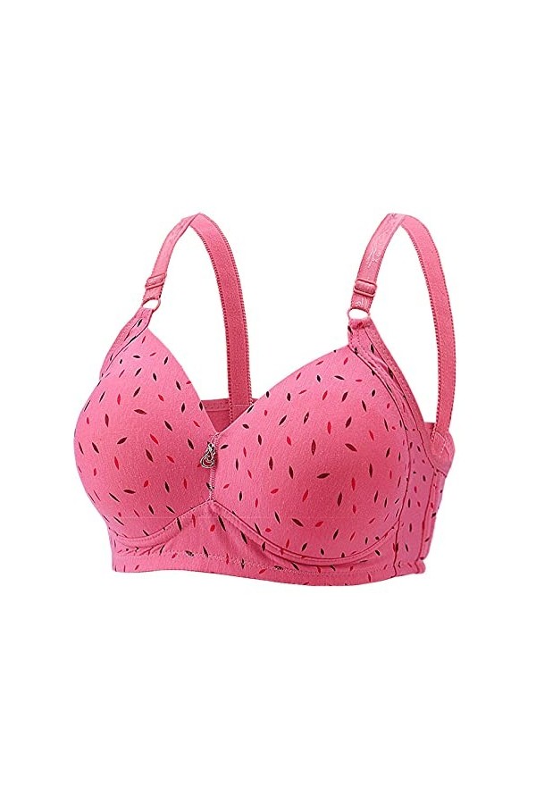 liaddkv Couple Plus Tasse Sous-vêtements Femme Thin Lady Soutien-gorge rassemblé seins réglables Bustier Femme Rembourré, Rou