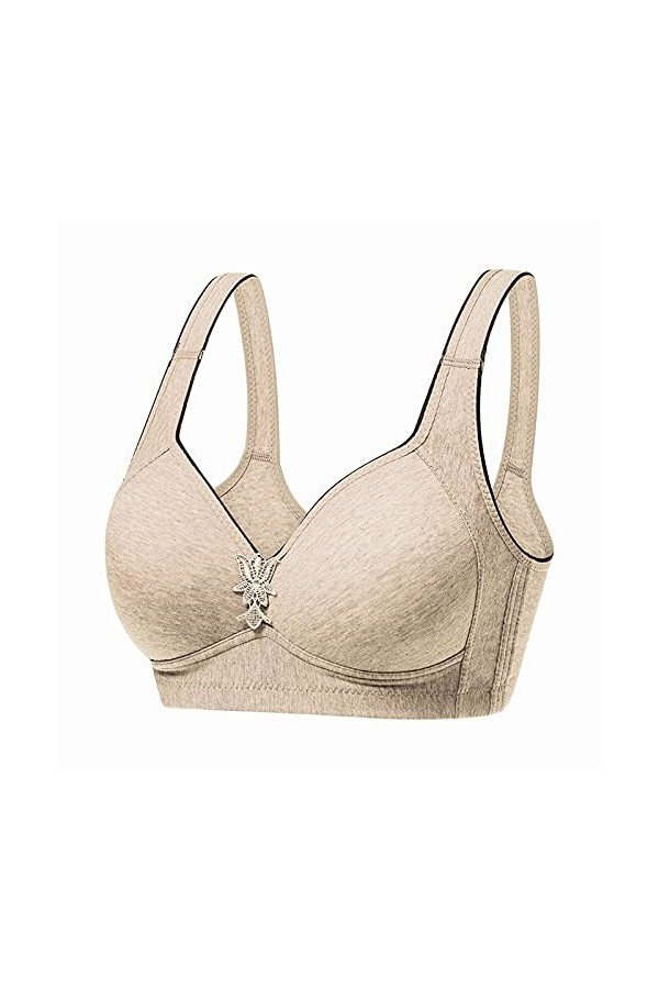 Every Bralettes Push-Daily Plus Szie Soutien-gorge Undergarment Up Day Respirant Femme Sexy Une Pièce Lingerie, beige, 42