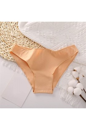 Slips pour Femme en Pur Coton et Soie Culottes Taille Haute Pantalons Triangle Couleur Unie Shorts Stretch Grande Taille en C