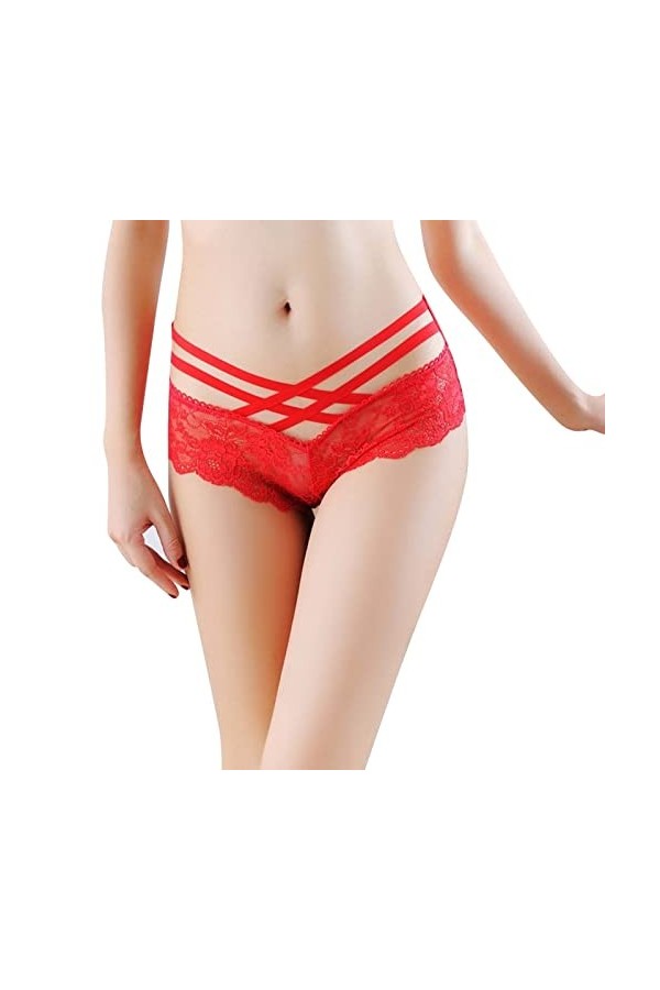 Tanga Femme Taille Haute Shorts Couleur Unie Pantalons Triangle Chic String Coupe Confortable Coquine Hot de Absorbante Menst