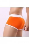 Sexy Pouch Breathe Bulge Sous-vêtements solides Sous-vêtements pour hommes Sous-vêtements pour hommes, Orange, XL