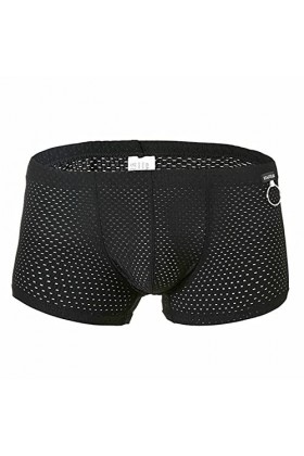 CreoQIJI Sous-vêtements amusants pour homme, plat, mince, respirant, sport tendance, boxer de sport décontracté avec coupe aj
