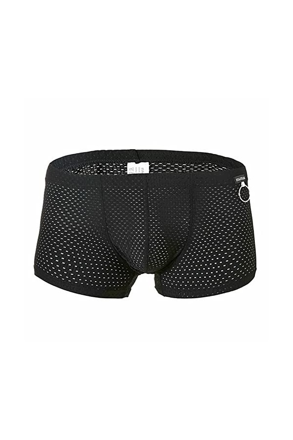 CreoQIJI Sous-vêtements amusants pour homme, plat, mince, respirant, sport tendance, boxer de sport décontracté avec coupe aj