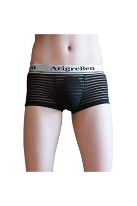 Sous-vêtements pour homme - Sexy - Boxer solide - Sous-vêtements tendance - Sous-vêtements pour homme - Ammann, Noir , XL
