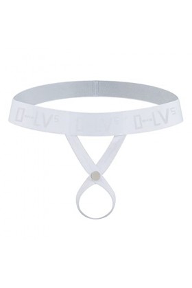 CUTeFiorino Sous-vêtements fluo pour homme - Taille basse - Sexy - Avec anneau - Élastique - Doux - Avec anneau, Blanc., XXL