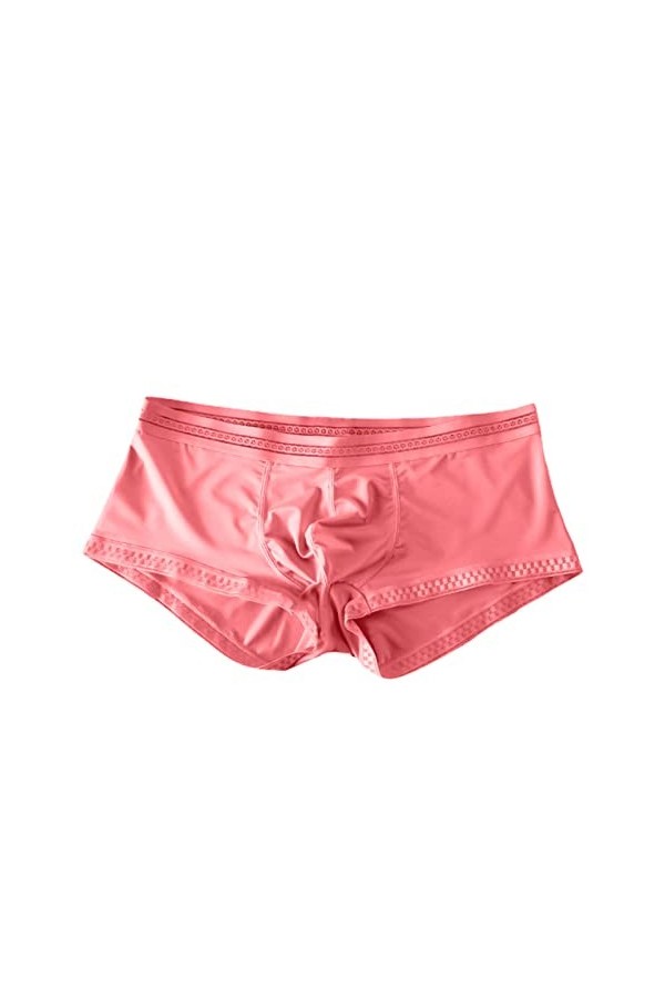 CUTeFiorino Sous-vêtement brillant pour homme, Rose, M