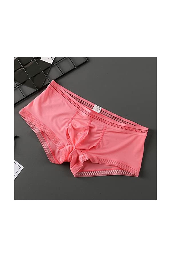 CUTeFiorino Sous-vêtement brillant pour homme, Rose, M