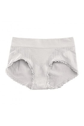 Menstruelle Bio Lavable Femmes Coton Bikini Culotte Dentelle Garniture sous-Vêtements Mi Taille Culotte Doux Respirant Stretc