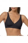 Bustier Petit soutien-gorge de sport sexy en dentelle à boucle avant pour femme, Noir , XL