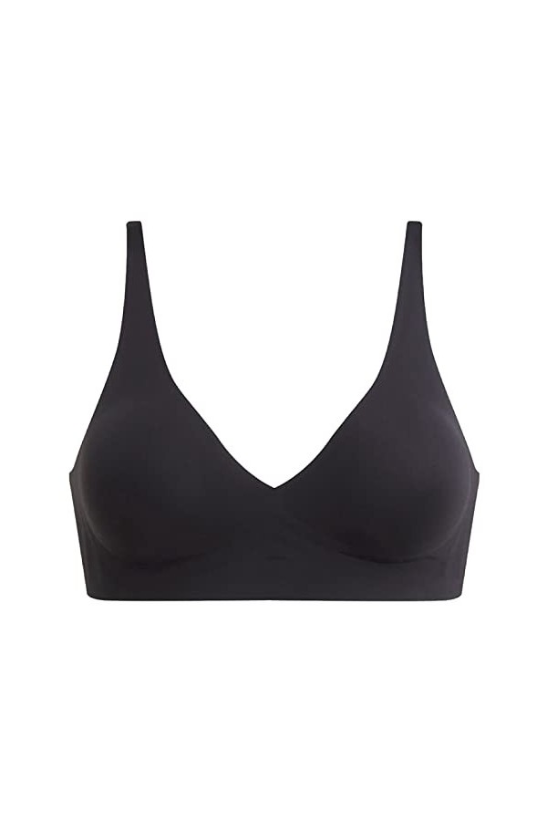 Bustier Petit soutien-gorge de sport sexy en dentelle à boucle avant pour femme, Noir , XL