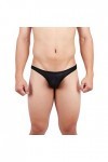 Hase Sous-vêtements sexy pour homme Confort-Sweat-Absorbant Bikini Ice Silk Cool Thong Boxer de Noël, Noir , M