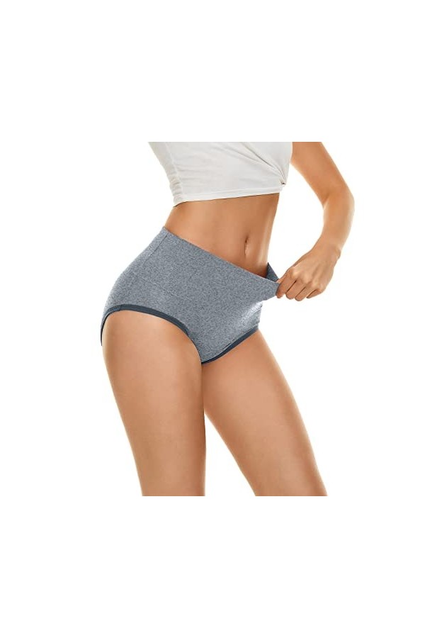 Culottes Menstruelles Femme sans Couture Culottes Haute Tangas Multicolore Culotte Élégant Et Chic Tangas Respirant Coton Lin