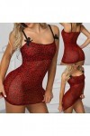 Lingerie Femme Sexy Ensemble Homme Sexy Hot y22k Femmes Mini Print + Bow Sexy Leopard Trim Dentelle Robe G-String Lingerie Li