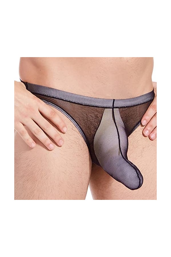 String Homme Sexy Hot Dentelle Slips Boxer Slip homme string maille culotte respirant vêtements amusants nez déléphant respi