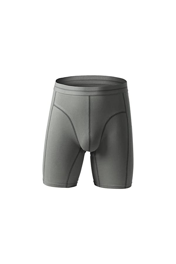 Culotte pour homme - Jambe allongée - Durable - Sans notes de rayures - En coton - Pour homme - 3XL, b gris, XXXL