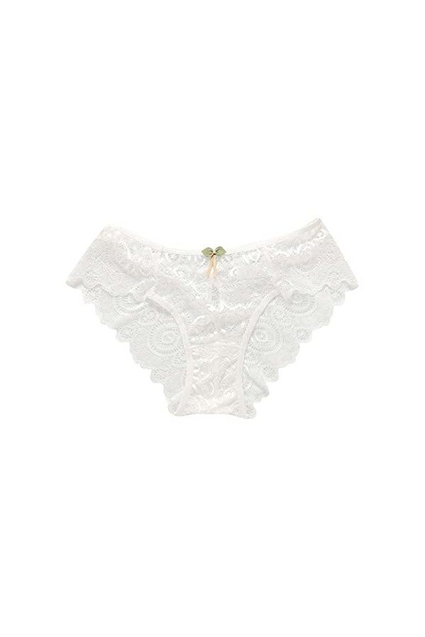 LDadgf Sous-vêtements confortables et ludiques en dentelle - Taille haute - Pour homme, Blanc., M
