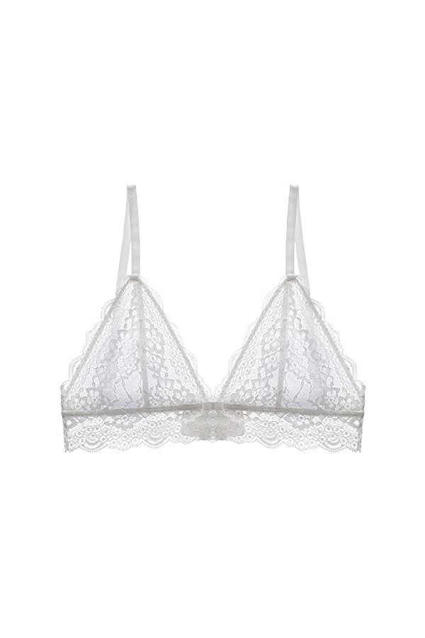 Lingerie Femme Sexy Ensemble Homme Sexy Hot y*2k Bralette en Dentelle avec rallonges Fine Sangle réglable Non rembourrée Sexy