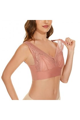 Soutien-gorge en dentelle pour femme - Grande taille - Soutien-gorge ample et confortable - Haute élasticité, b, M