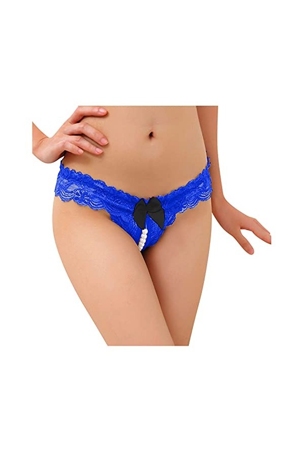 Générique G-String Femme Sexy Hot Taille Basse Creux Out Culotte Stretch Crochet Dentelle Doux Sexy Shorty Thongs Tentation S