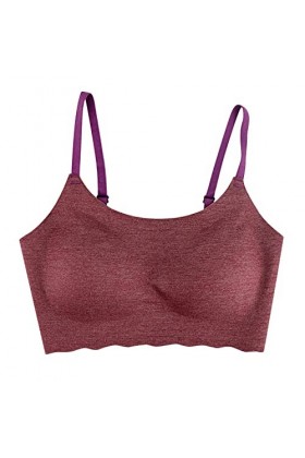 liaddkv Butterfly Beauty Soutien-gorge de sport push-up pour femme en latex sans anneau en acier, Bordeaux, XL